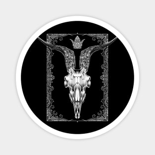 Ornamental Goat Skull W Magnet